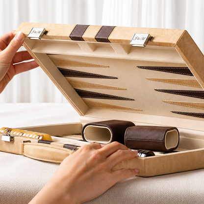 18" Backgammon Set – Faux Leather