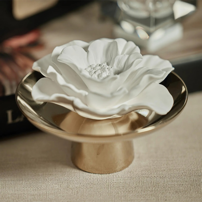 Calm Porcelain Diffuser -  White Flowers