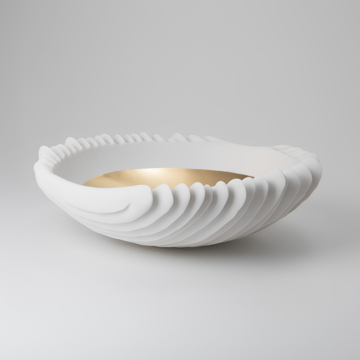 Atollo Gold Novalis Centerpiece Bowl