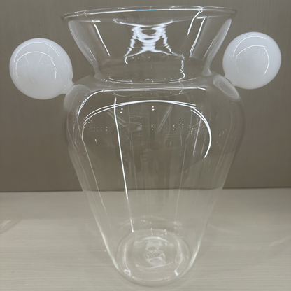 Clear & White Geo Urn