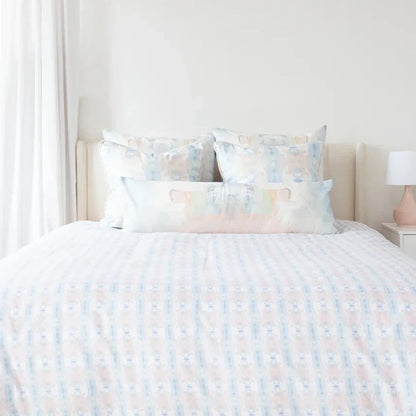 Blushed Blue Throw Pillow