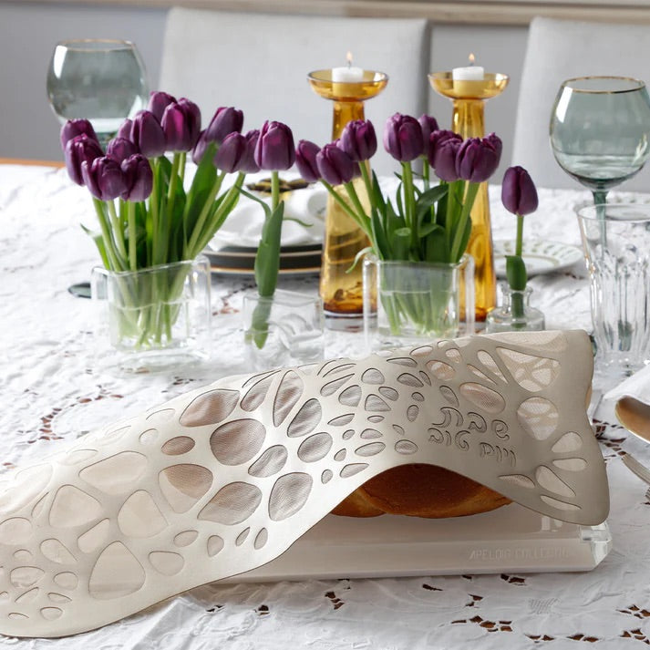 Challah Cover Pebbles Champagne