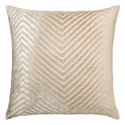 Chevron Latte Velvet 18" Pillow