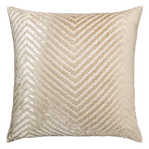 Chevron Latte Velvet 18" Pillow