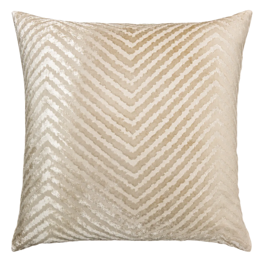 Chevron Latte Velvet 18" Pillow