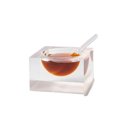 Acrylic Honey & Salt Dish White