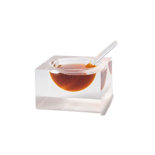 Acrylic Honey & Salt Dish White