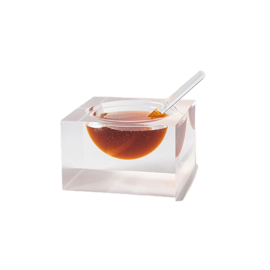 Acrylic Honey & Salt Dish White