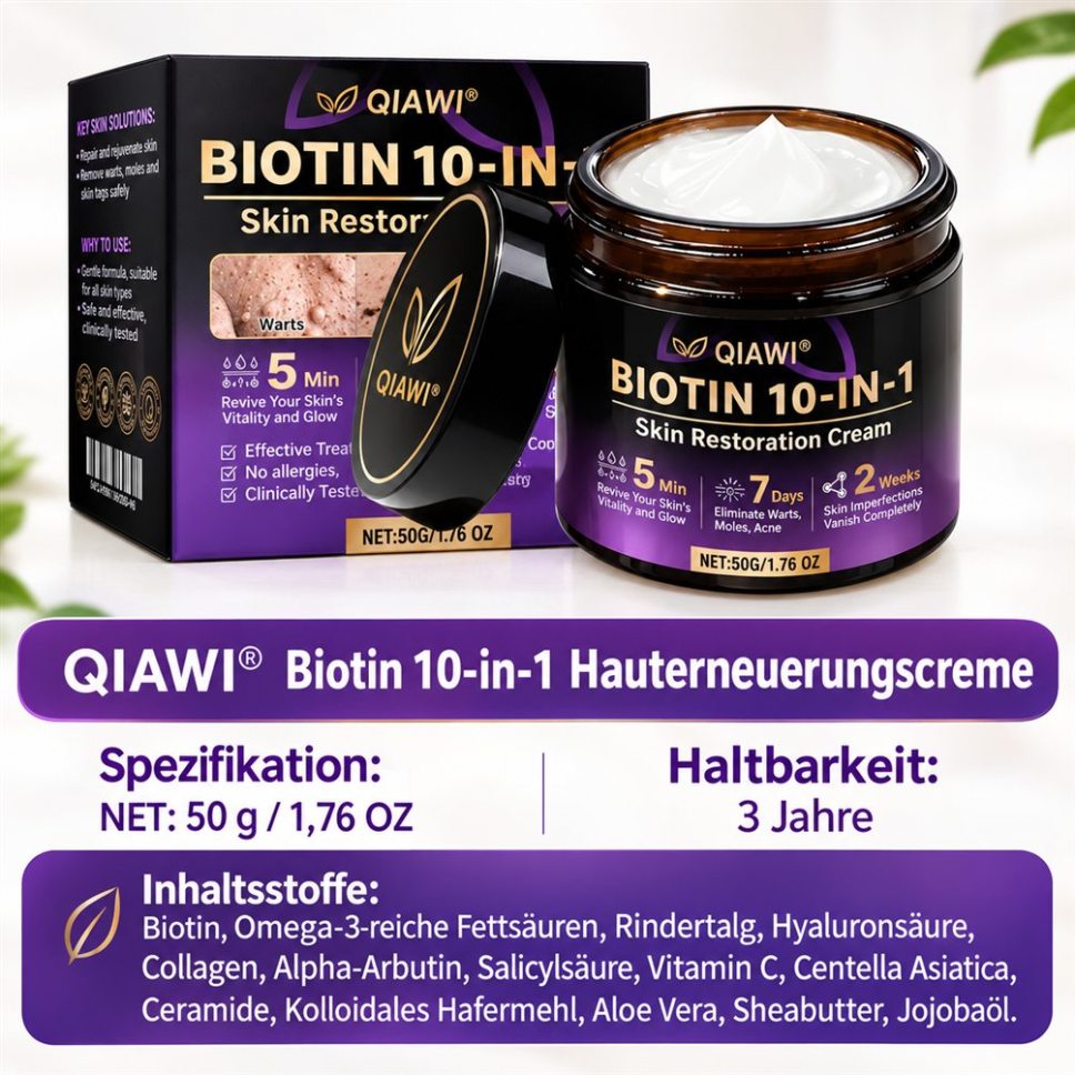 ✨ Hergestellt und versandt aus den USA ✨ QIAWI® Biotin 10-in-1 Hau