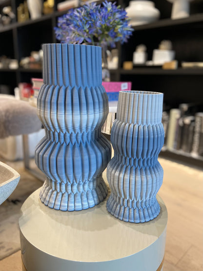 Blue Ombre 3D Printed Vases