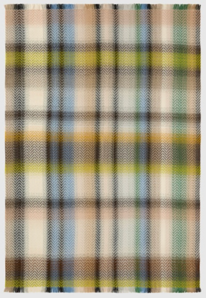 Check Throw Blanket - Beige Multicolor