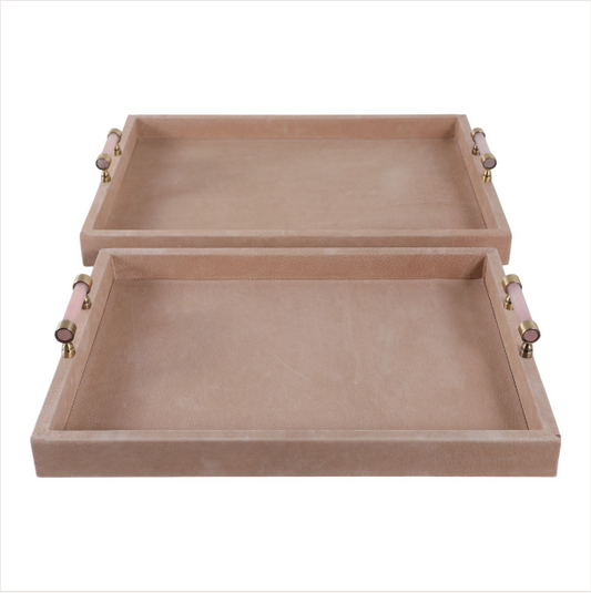Blush Suede Tray
