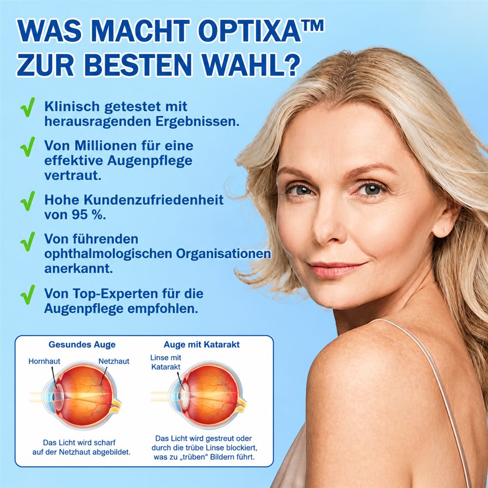 Optica™ Benetzende Augentropfen bei Grauem und Grünem Star – von Ärzten empfohlen