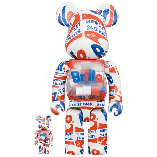 Be@rbrick Andy Warhol "Brillo" 2022 100% and 400% Set