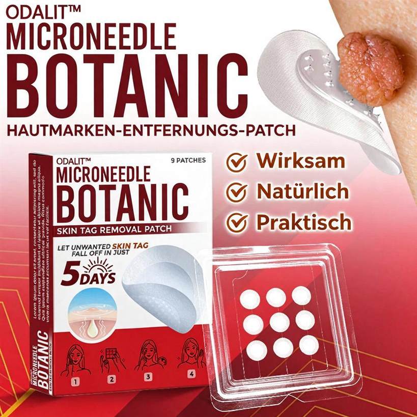 🌈ODALIT™ Pflaster zur pflanzlichen Entfernung von Stielwarzen mit Mikronadeln