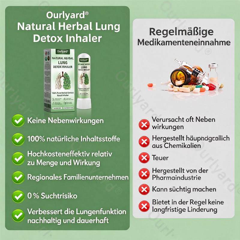 Ourlyard® Natürlicher Kräuter-Inhalator zur Lungenreinigung
