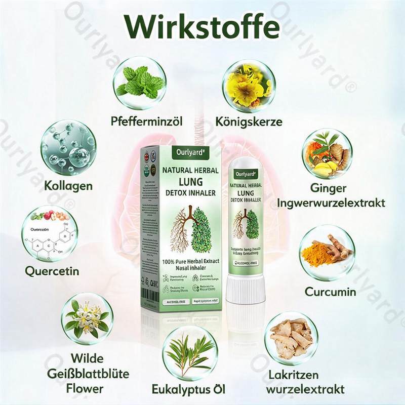 Ourlyard® Natürlicher Kräuter-Inhalator zur Lungenreinigung