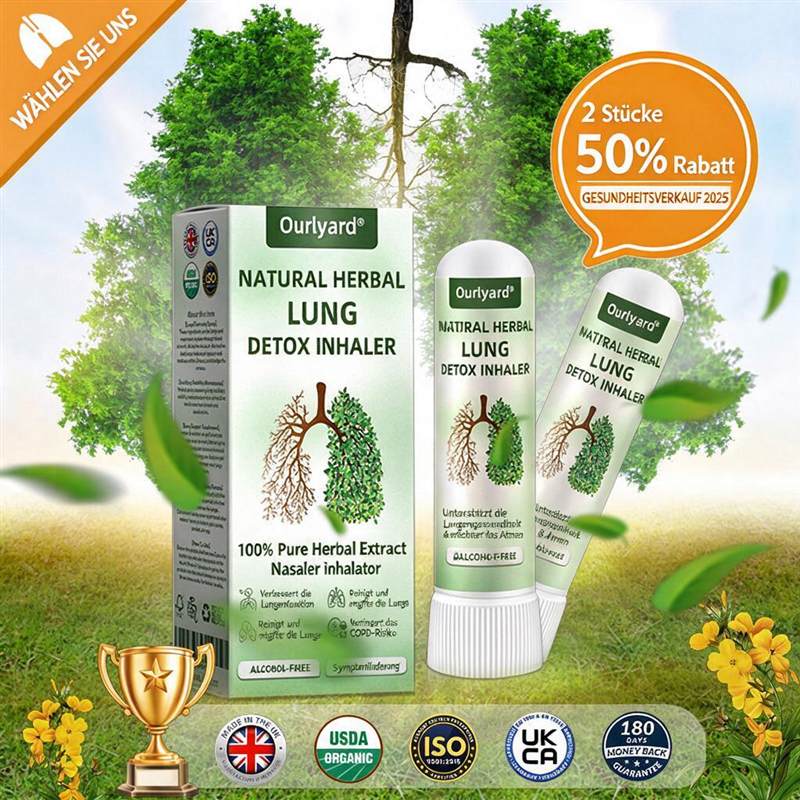 Ourlyard® Natürlicher Kräuter-Inhalator zur Lungenreinigung