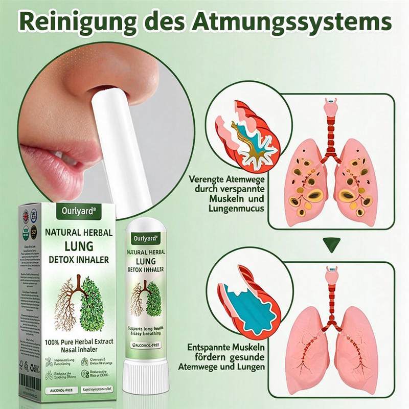 Ourlyard® Natürlicher Kräuter-Inhalator zur Lungenreinigung