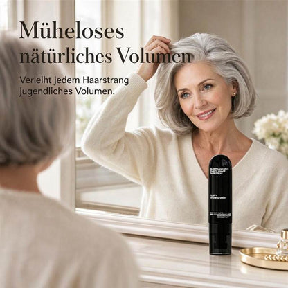 👩 Volumen- und Fixierspray mit Pfirsichduft – für leichtes, schwungvolles Haar und langanhaltenden Halt.