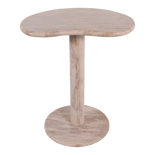 Beige Marble Accent Table