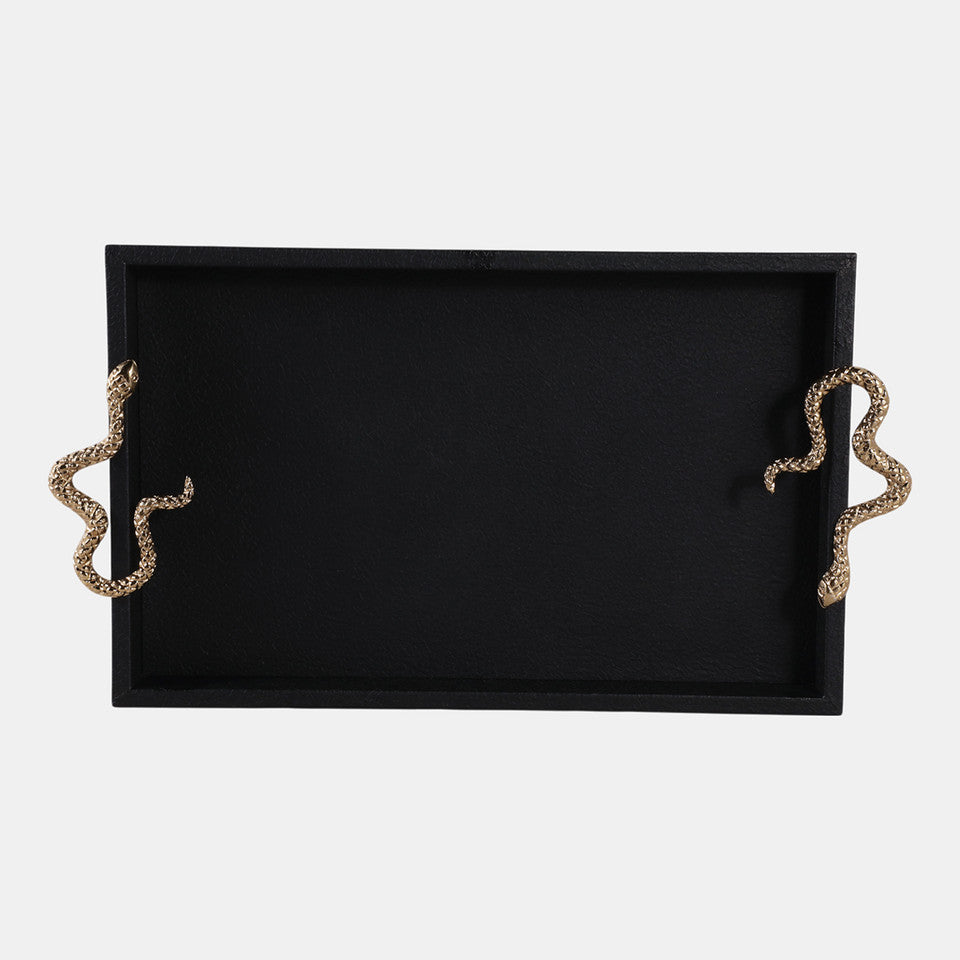 Faux Leather Snake Tray