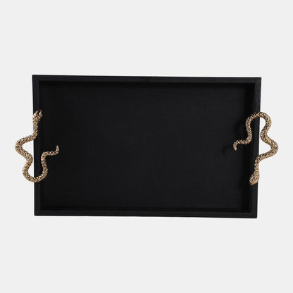 Faux Leather Snake Tray