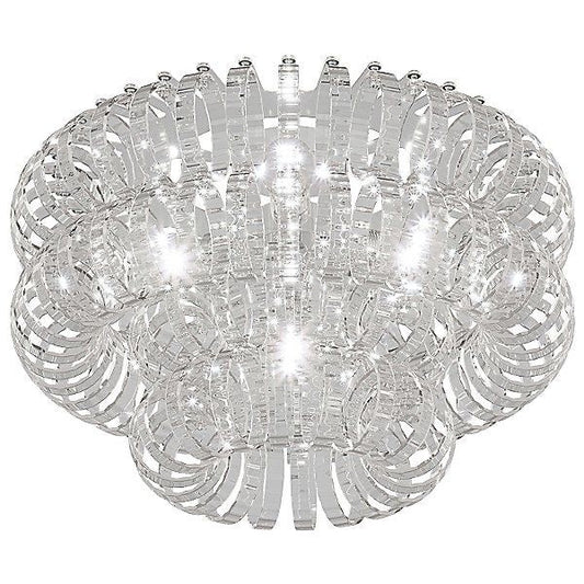 Crystal Rings Flushmount