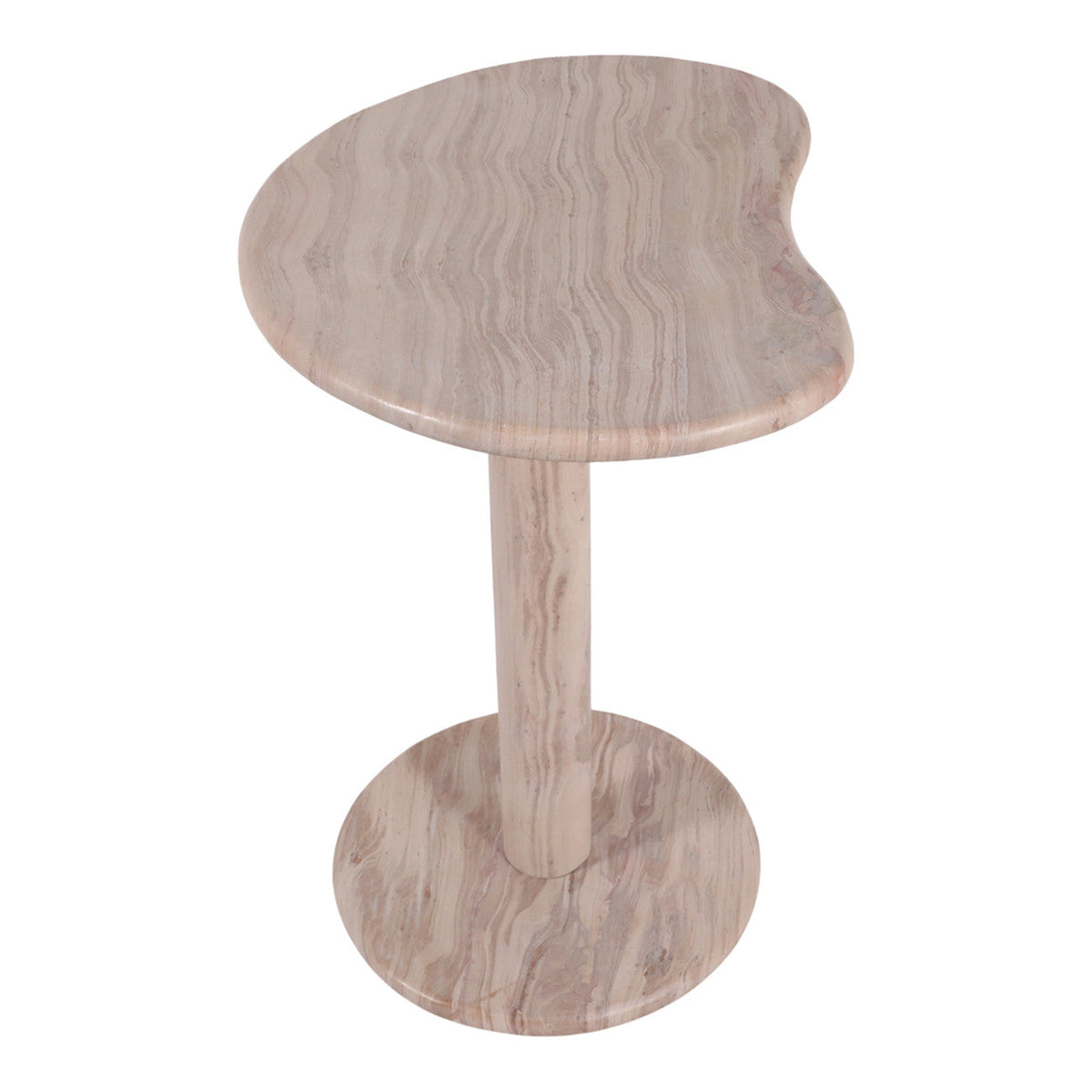 Beige Marble Accent Table