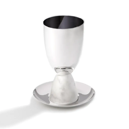 Coluna Kiddush Cup, Marble & Silver