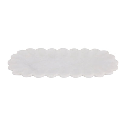 Flat Scallop Edge Marble Tray