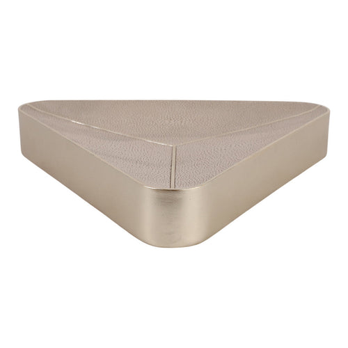 Beige Faux Shagreen Triangular Bowl