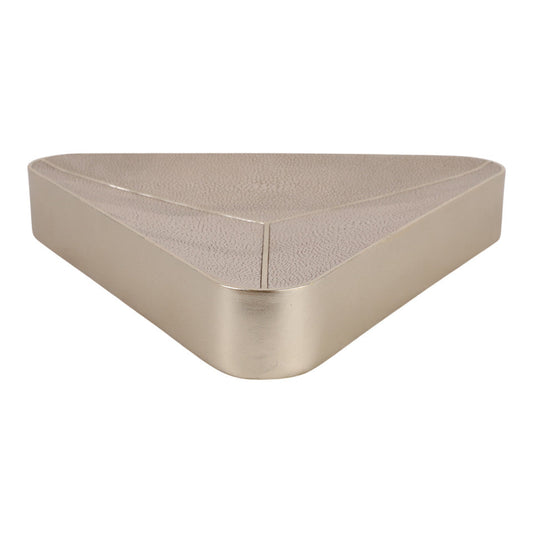 Beige Faux Shagreen Triangular Bowl